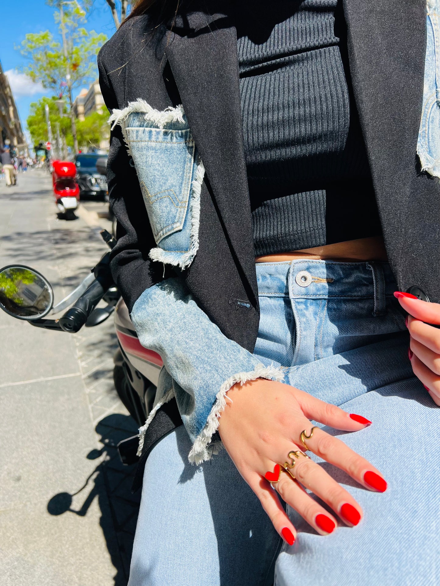 Le blazer en jean