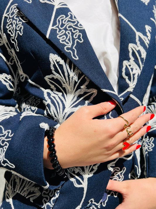 Le blazer à fleur